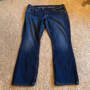 Silver jeans, size 18